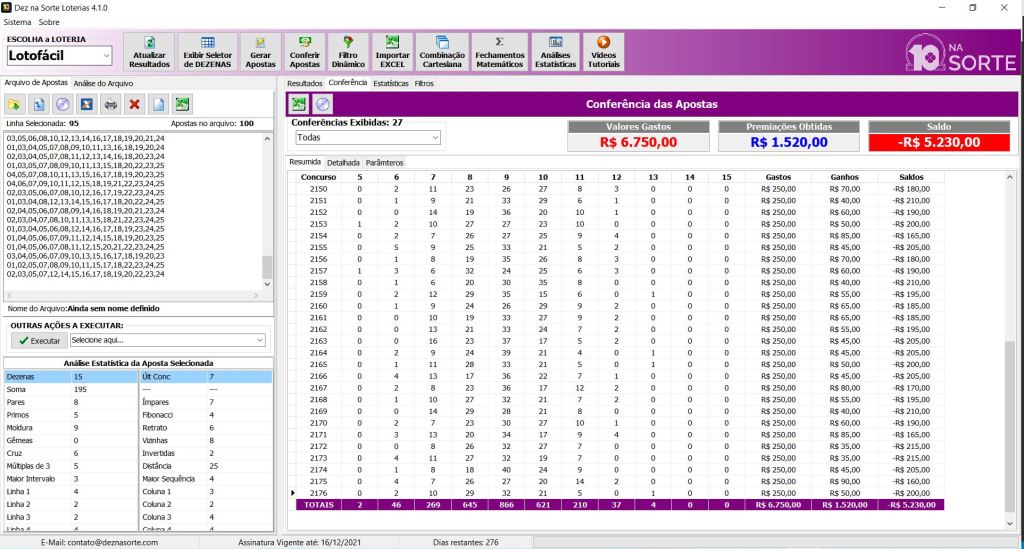 Software para Loterias MEGA SENA